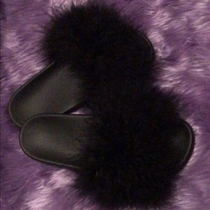 Black fur slides